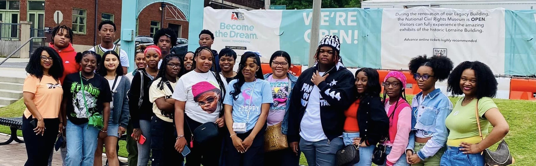 A group of people posing for a photo.